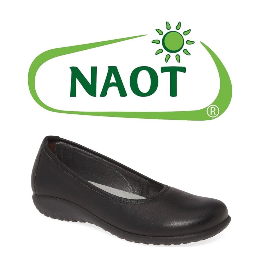 NEW NAOT Taupo Soft Black Ballet Flats Size 40/ 9 US